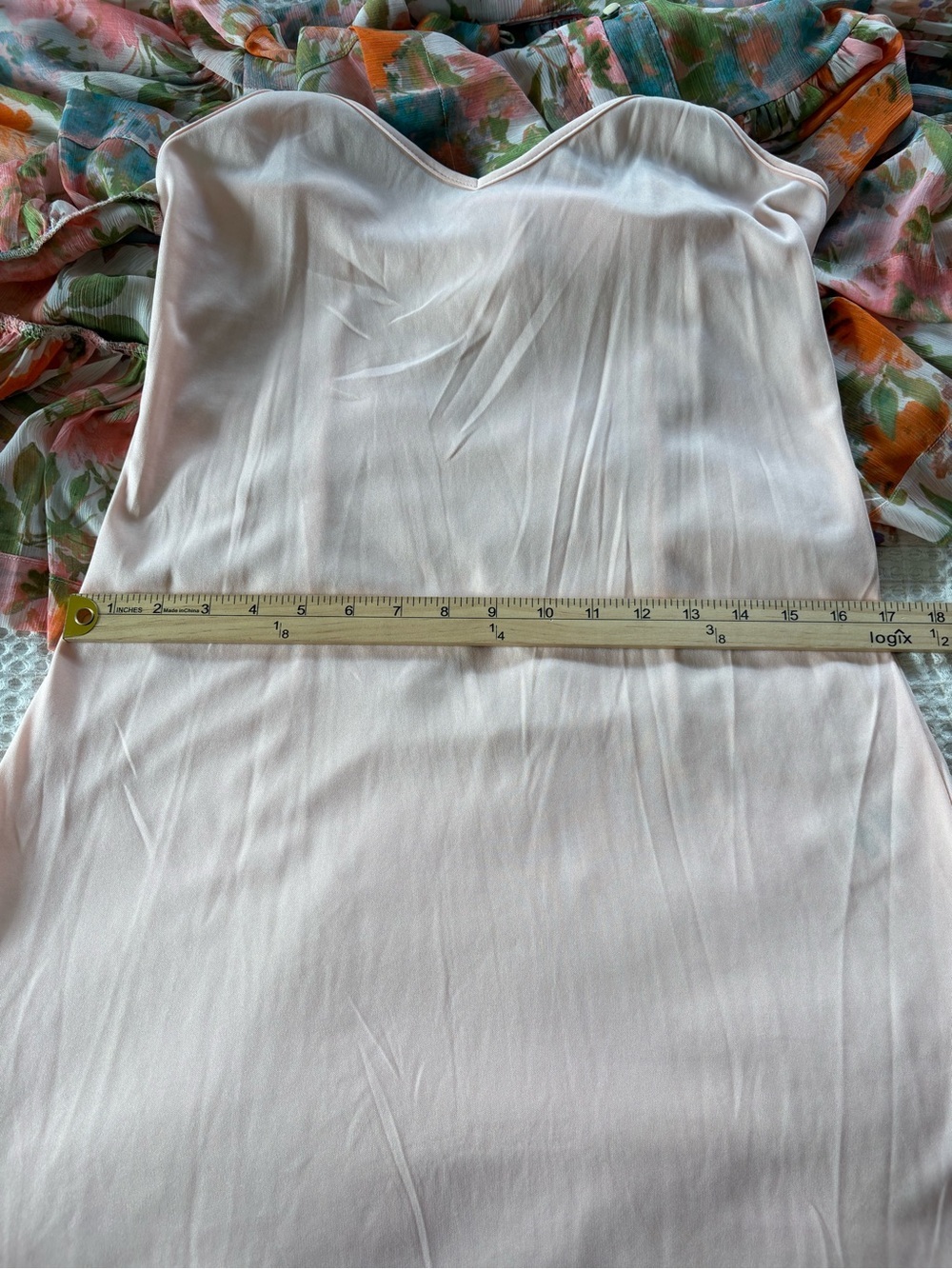 NWT Taylor Floral Tiered Chiffon Mini Dress Long Slv Sz 14 - Pink & Orange - Picture 13 of 16